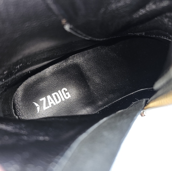 Zadig & Voltaire Laureen Jumbo-Lace Leather Zip Boots Sz EU40/US10 - Picture 7 of 15